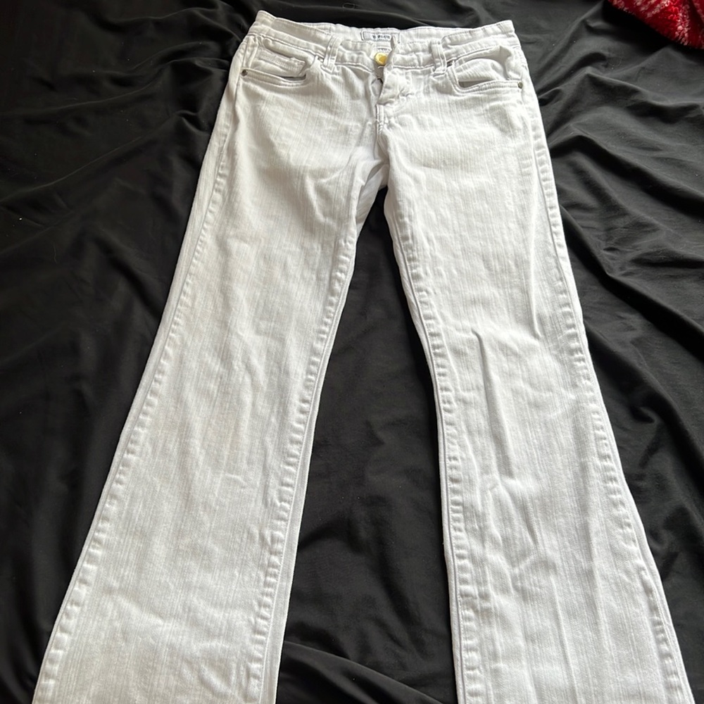 sts blue lowrise white flare bottoms